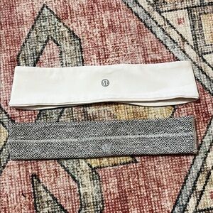 lululemon athletica Women’s Non-Slip Headbands - White and Gray